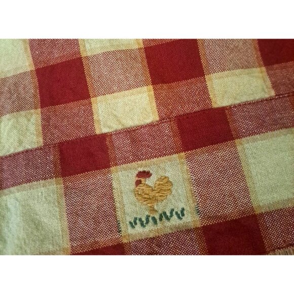 Plaid Rooster Kitchen Hand Towel & Centerpiece Runner Park Designs Cotton - Picture 4 of 7